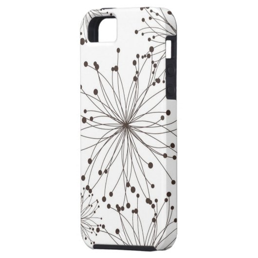 レトロの花の背景 Case-Mate iPhoneケース (裏面左)