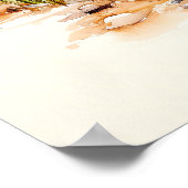 レトロの花を木製のワゴンで ポスター (角)