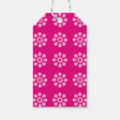 レトロの花シームレスなパターン白い透明 ギフトタグ (裏面)