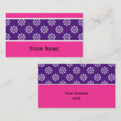 レトロの花シームレスなパターン白い透明 名刺 (正面/裏面)