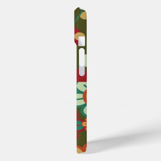 レトロの花デイジーストライプドットパターンおもしろい Case-Mate iPhoneケース (裏面 / 左)