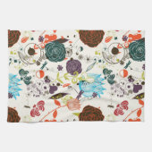 レトロの花パターン2 キッチンタオル (横)