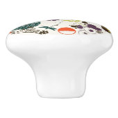 レトロの花パターン2 セラミックノブ (側面)