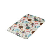 レトロの花パターン2 バスマット (アングル)