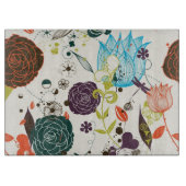 レトロの花パターン2 2 カッティングボード (正面)