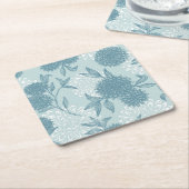 レトロの花パターン2 2 スクエアペーパーコースター (アングル)