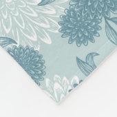 レトロの花パターン2 2 フリースブランケット (角)