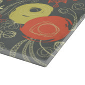 レトロの花パターン3 カッティングボード (角)