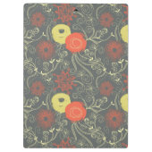 レトロの花パターン3 クリップボード (裏面)