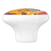 レトロの花パターン4 セラミックノブ (側面)