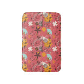 レトロの花パターン4 バスマット (正面縦)