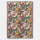 レトロの花パターン5 スローブランケット (正面縦)