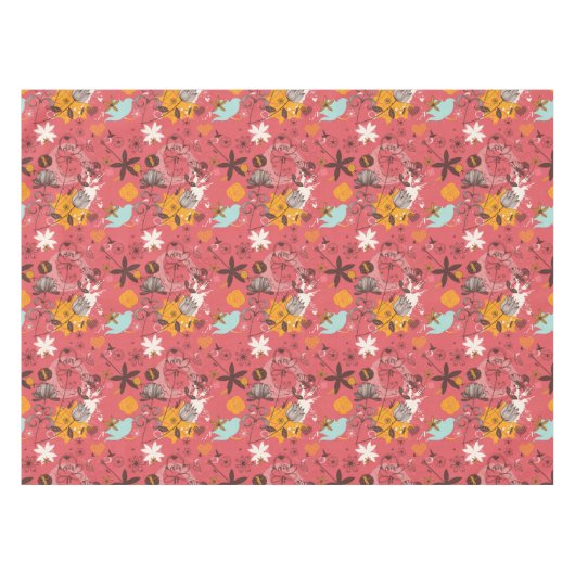 レトロの花パターン7 テーブルクロス (正面(横))