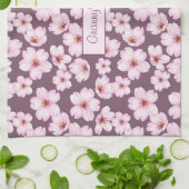 レトロの花パターン。 おばあさんの台所 キッチンタオル (折り畳み)