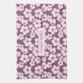 レトロの花パターン。 おばあさんの台所 キッチンタオル (縦)