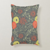 レトロの花パターン アクセントクッション (正面(垂直))