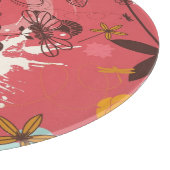 レトロの花パターン カッティングボード (角)