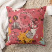 レトロの花パターン クッション (ブランケット)