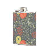 レトロの花パターン フラスク (左)