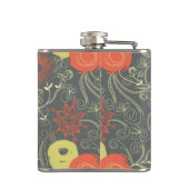 レトロの花パターン フラスク (裏面)