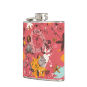 レトロの花パターン フラスク (左)