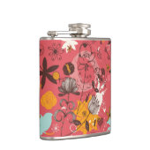 レトロの花パターン フラスク (右)