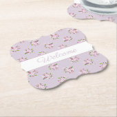 レトロの花パターン ペーパーコースター (アングル)