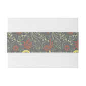 レトロの花パターン 招待状ベリーバンド (裏面例)