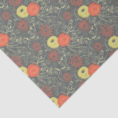 レトロの花パターン 薄葉紙 (詳細)