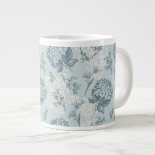 レトロの花柄 ジャンボコーヒーマグカップ