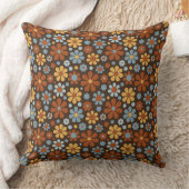 レトロの花模様 クッション (ブランケット)