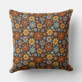 レトロの花模様 クッション (裏面)