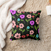 レトロの花模様 クッション (ブランケット)