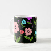 レトロの花模様 コーヒーマグカップ (正面左)