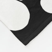 レトロの花模様(白、黒) フリースブランケット (角)