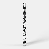 レトロの花模様（白、黒） SAMSUNG GALAXYケース (右側面)