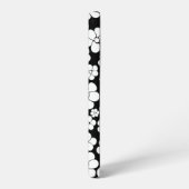 レトロの花模様（白、黒） SAMSUNG GALAXYケース (左側面)