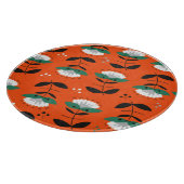 レトロの花離れ、：継ぎ目のないパターン。 カッティングボード (角)