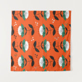 レトロの花離れ、：継ぎ目のないパターン。 タペストリー (正面(横))