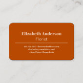 レトロの花60s 70s燃えたオレンジ 名刺 (正面)