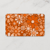 レトロの花60s 70s燃えたオレンジ 名刺 (裏面)