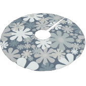 レトロの花60s 70s美的花柄 ブラッシュドポリエステルツリースカート (アングル)