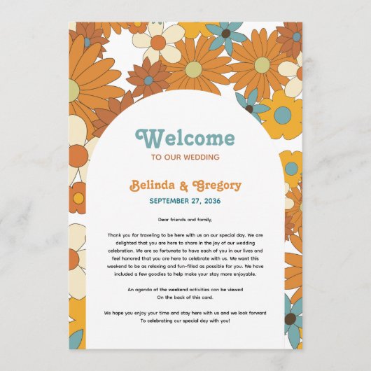 レトロの花60's 70's Archの結婚旅程 プログラム (正面)