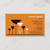 レトロの花 – オレンジ 名刺 (裏面)