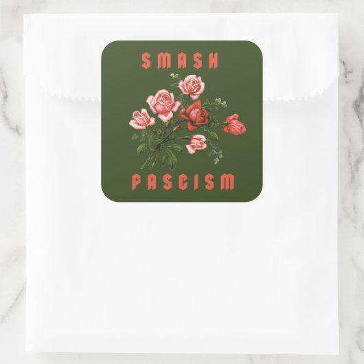 レトロの花 – スマッシュファシズム スクエアシール (バッグ)