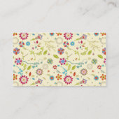 レトロの花・ターコイズ・客席カード プレイスカード (裏面)