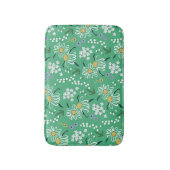 レトロの花、植物性のシームレスなパターン。 バスマット (正面縦)