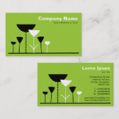 レトロの花 – 火星の緑 名刺 (正面/裏面)