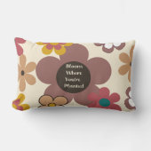 レトロの花"開花あなたは植えた" ランバークッション (正面)