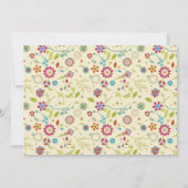 レトロの花・黄・結婚式招待状 招待状 (裏面)